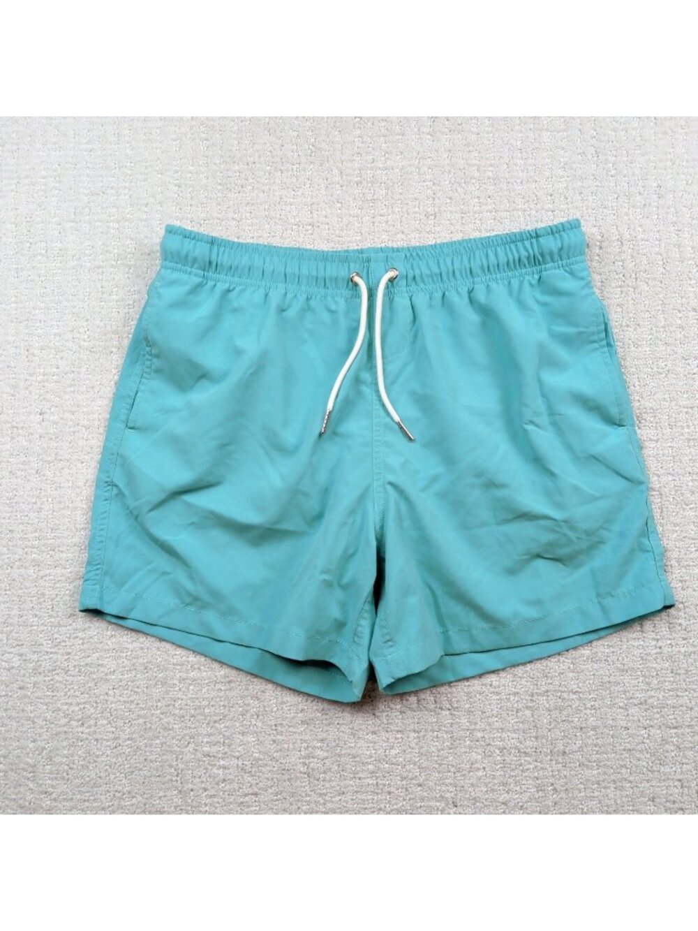 Bermies Swim Trunks Men's Size M Mint Green / Blue** Summer Beach Surfer Preppy